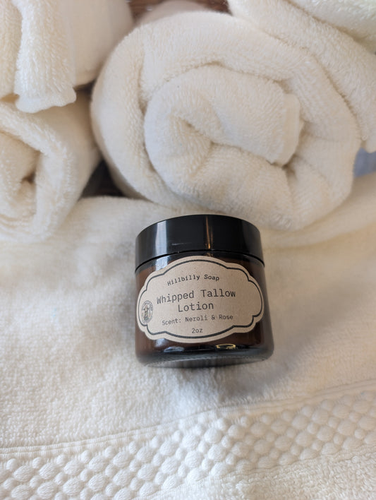 Whipped Tallow Lotion - Rose & Neroli